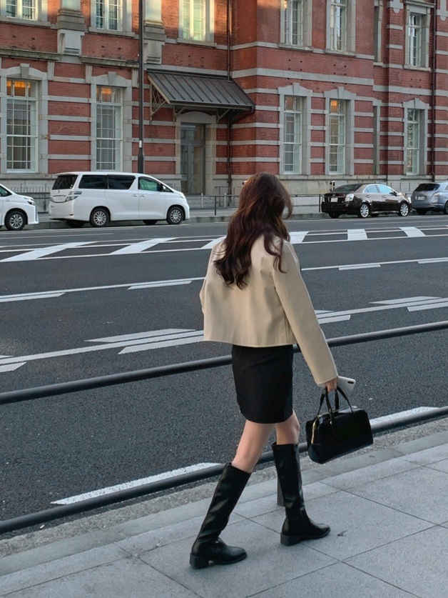 レザー調ジップアップカラーポケットジャンパー | 詳細画像7