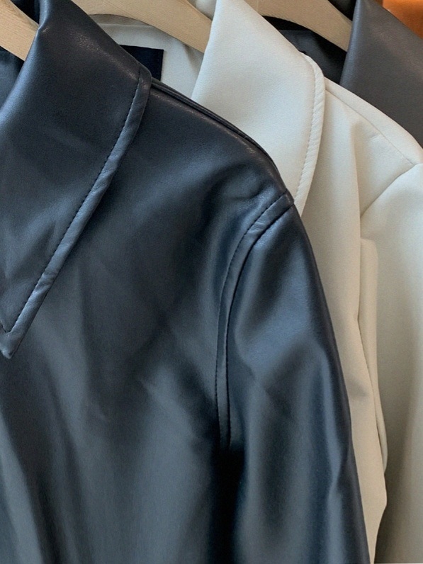 レザー調ジップアップカラーポケットジャンパー | 詳細画像21