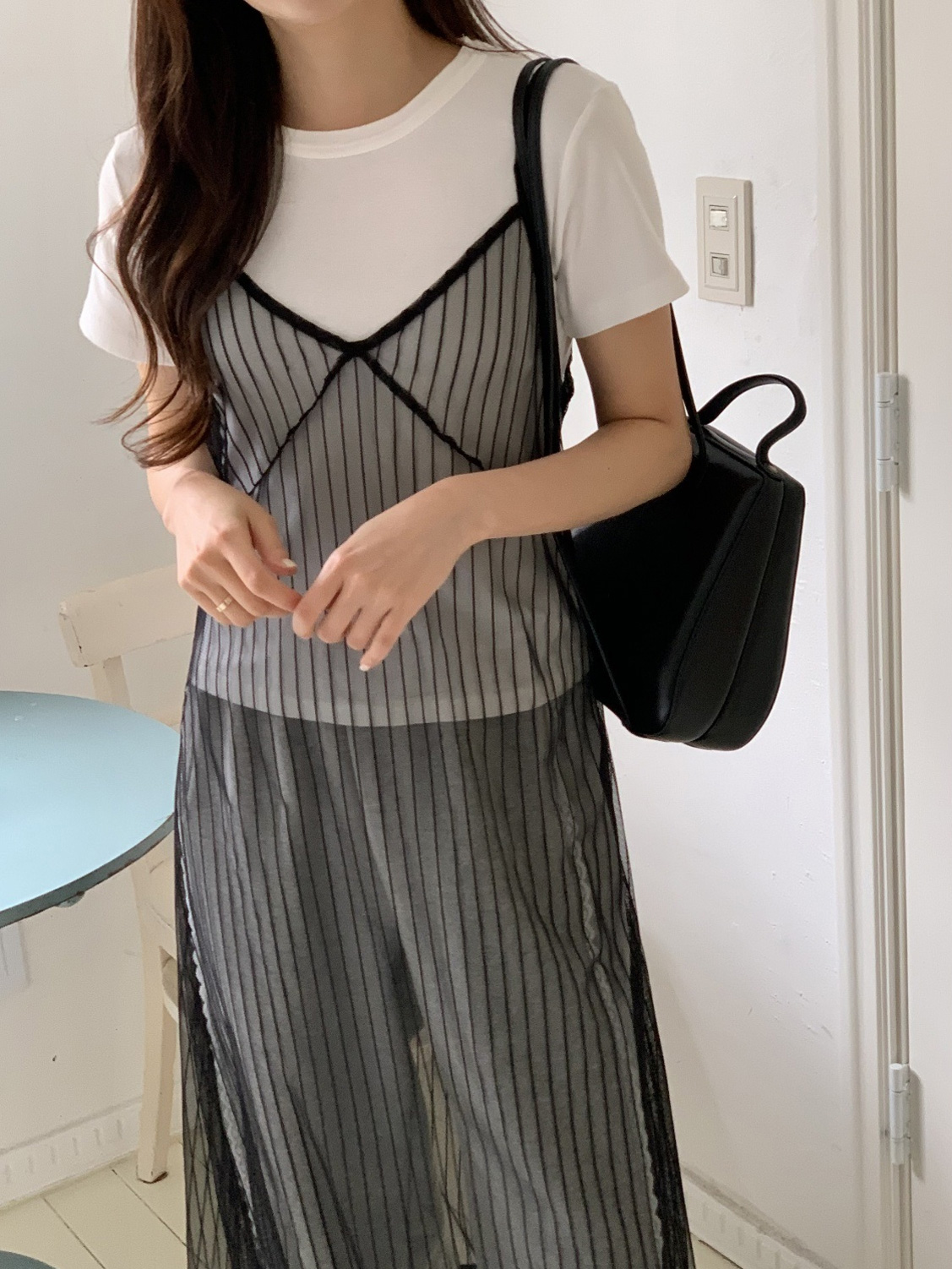 レイヤード風ストライプビスチェワンピース | 詳細画像21