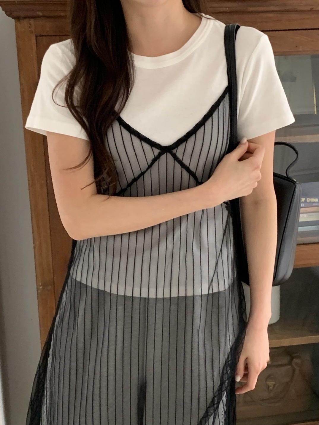 レイヤード風ストライプビスチェワンピース | 詳細画像9