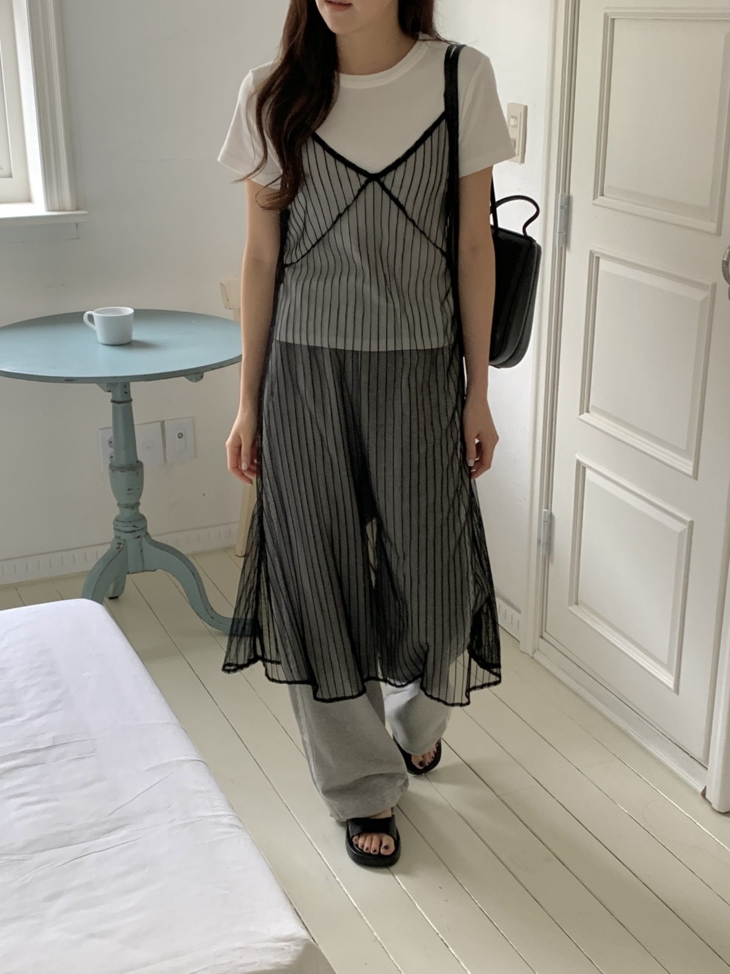 レイヤード風ストライプビスチェワンピース | 詳細画像10