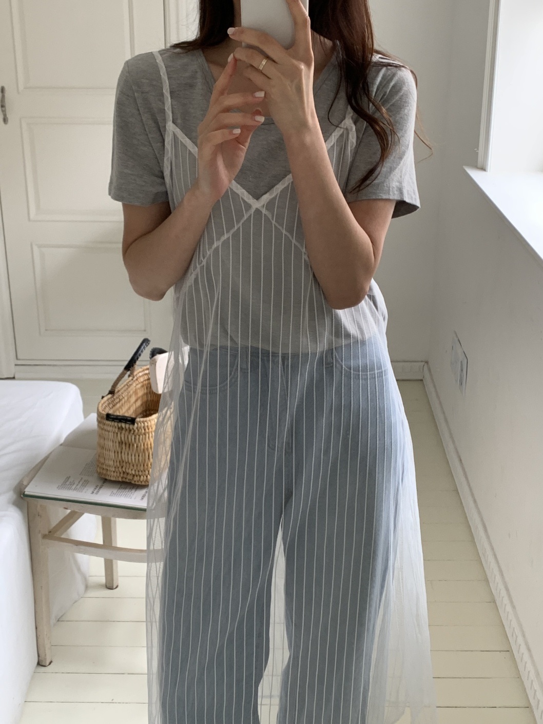 レイヤード風ストライプビスチェワンピース | 詳細画像12