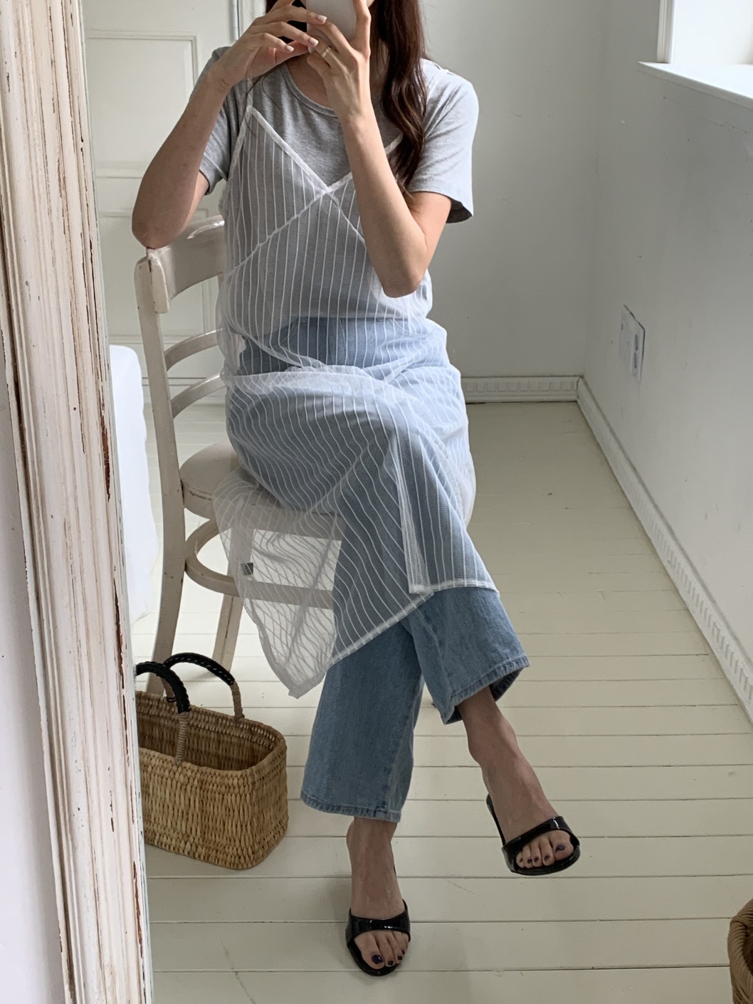 レイヤード風ストライプビスチェワンピース | 詳細画像13