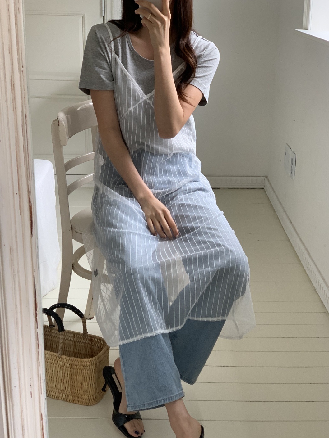 レイヤード風ストライプビスチェワンピース | 詳細画像16