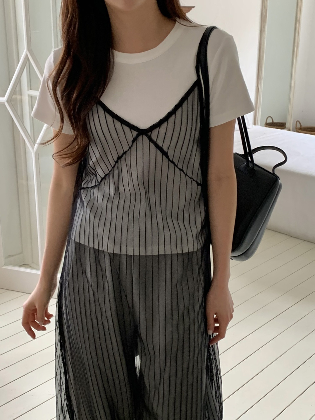 レイヤード風ストライプビスチェワンピース | 詳細画像18