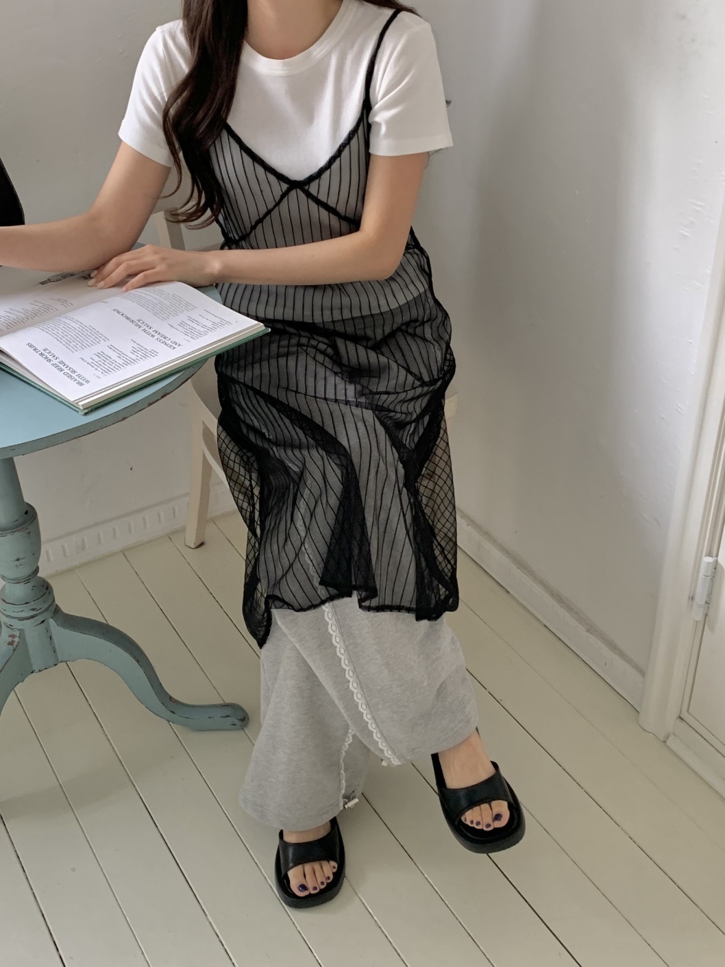 レイヤード風ストライプビスチェワンピース | 詳細画像19