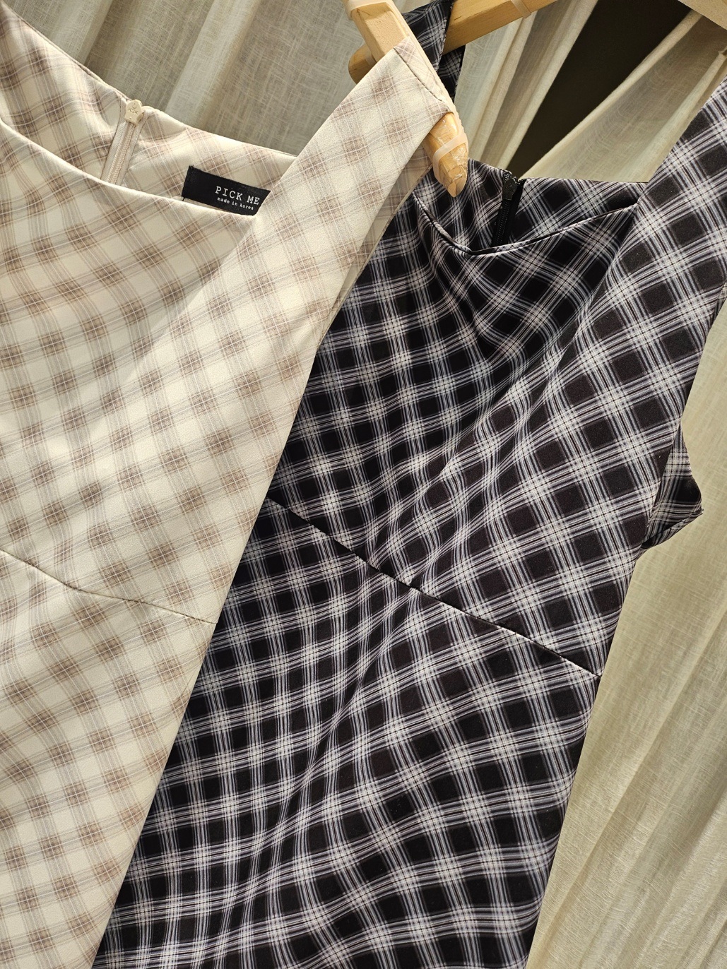 ロングバックリボンチェックノースリワンピース | 詳細画像5