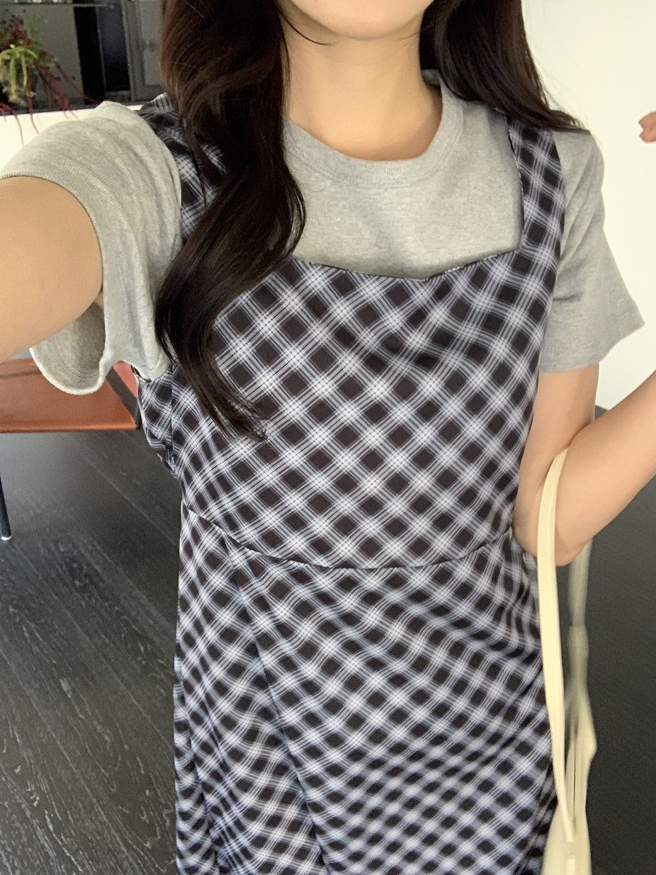 ロングバックリボンチェックノースリワンピース | 詳細画像6