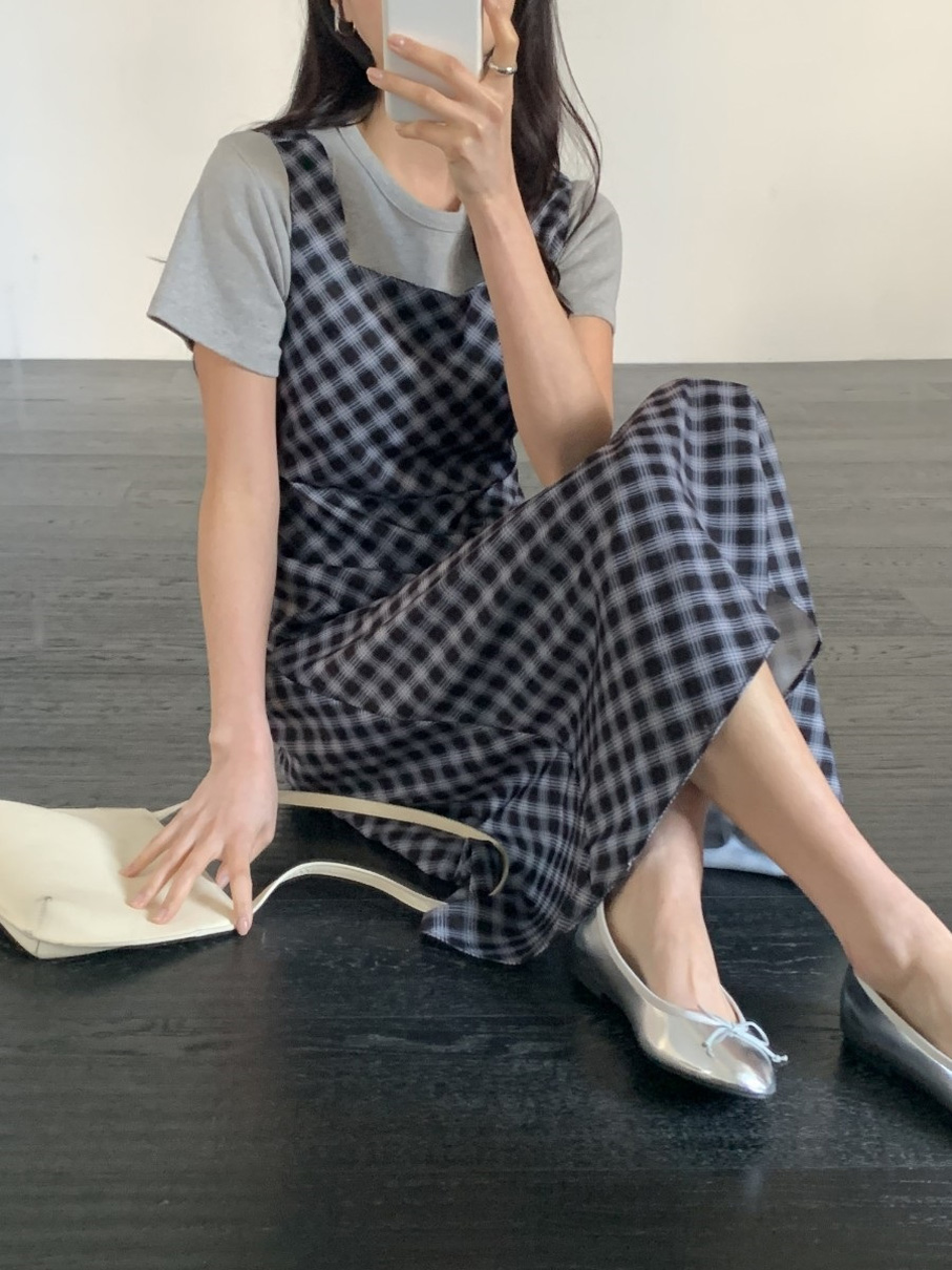 ロングバックリボンチェックノースリワンピース | 詳細画像16