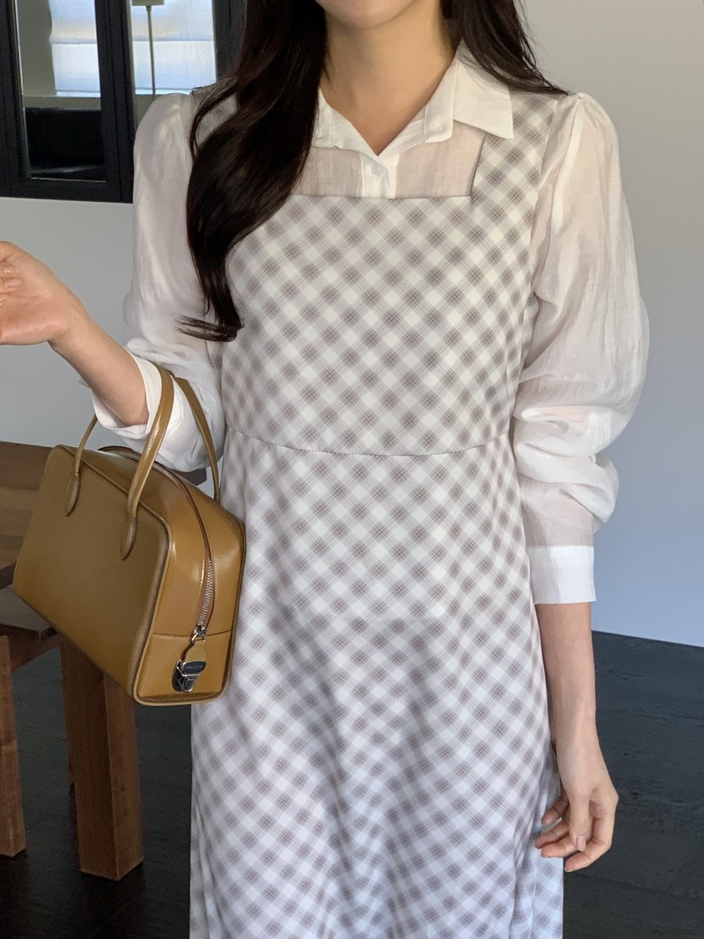 ロングバックリボンチェックノースリワンピース | 詳細画像19