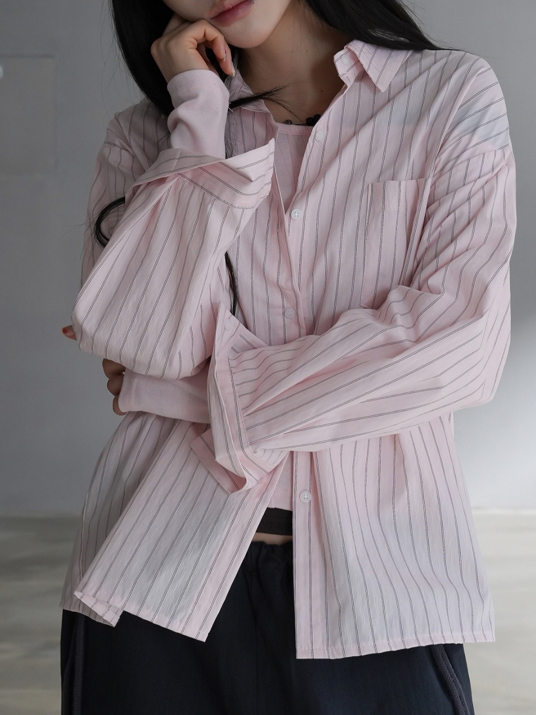 ワンポケットストライプシャツ | 詳細画像3