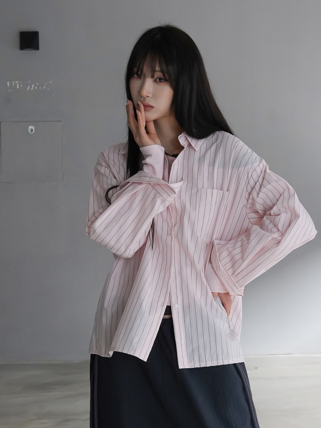 ワンポケットストライプシャツ | 詳細画像9