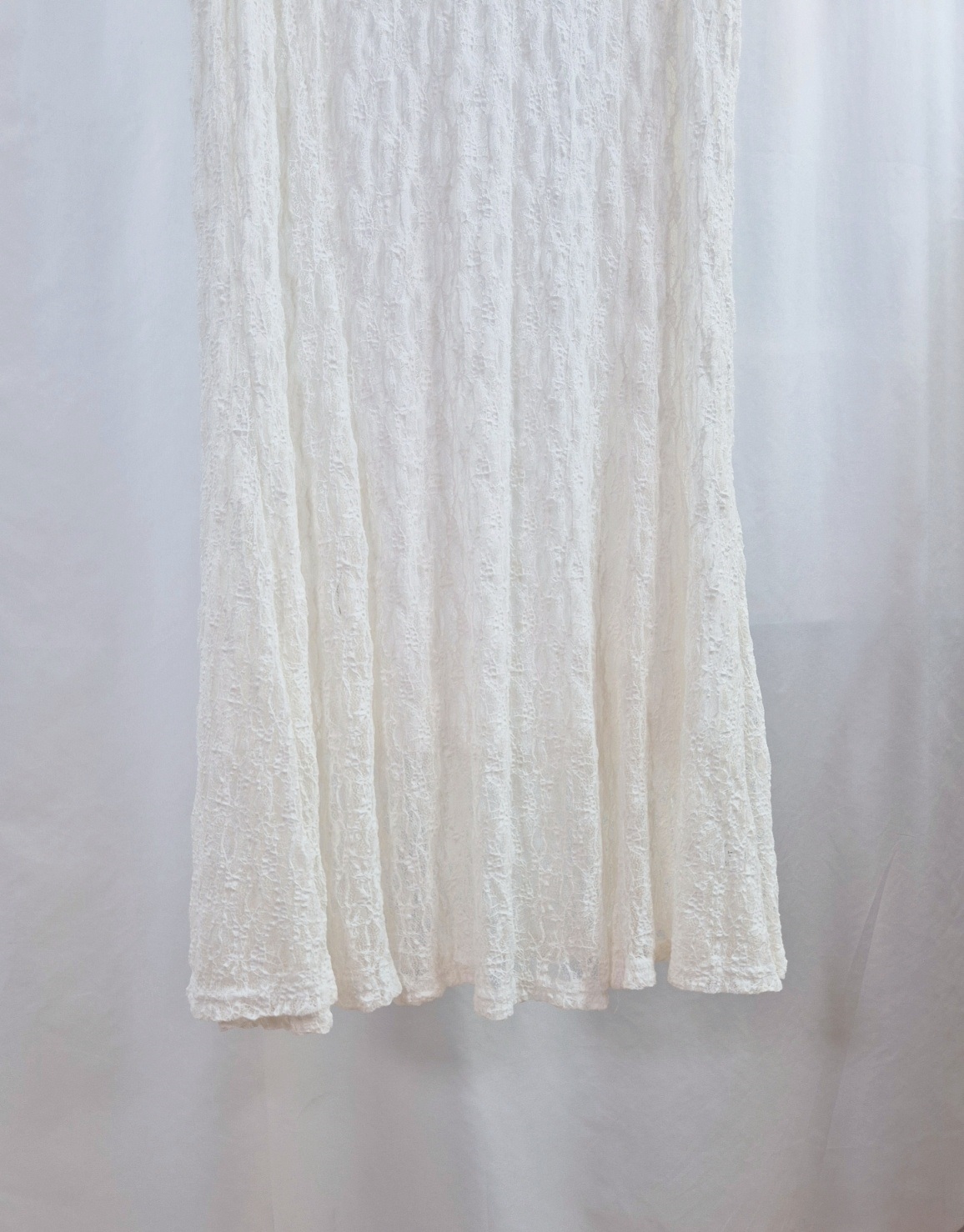 レースウエストゴムロングAラインスカート | 詳細画像12