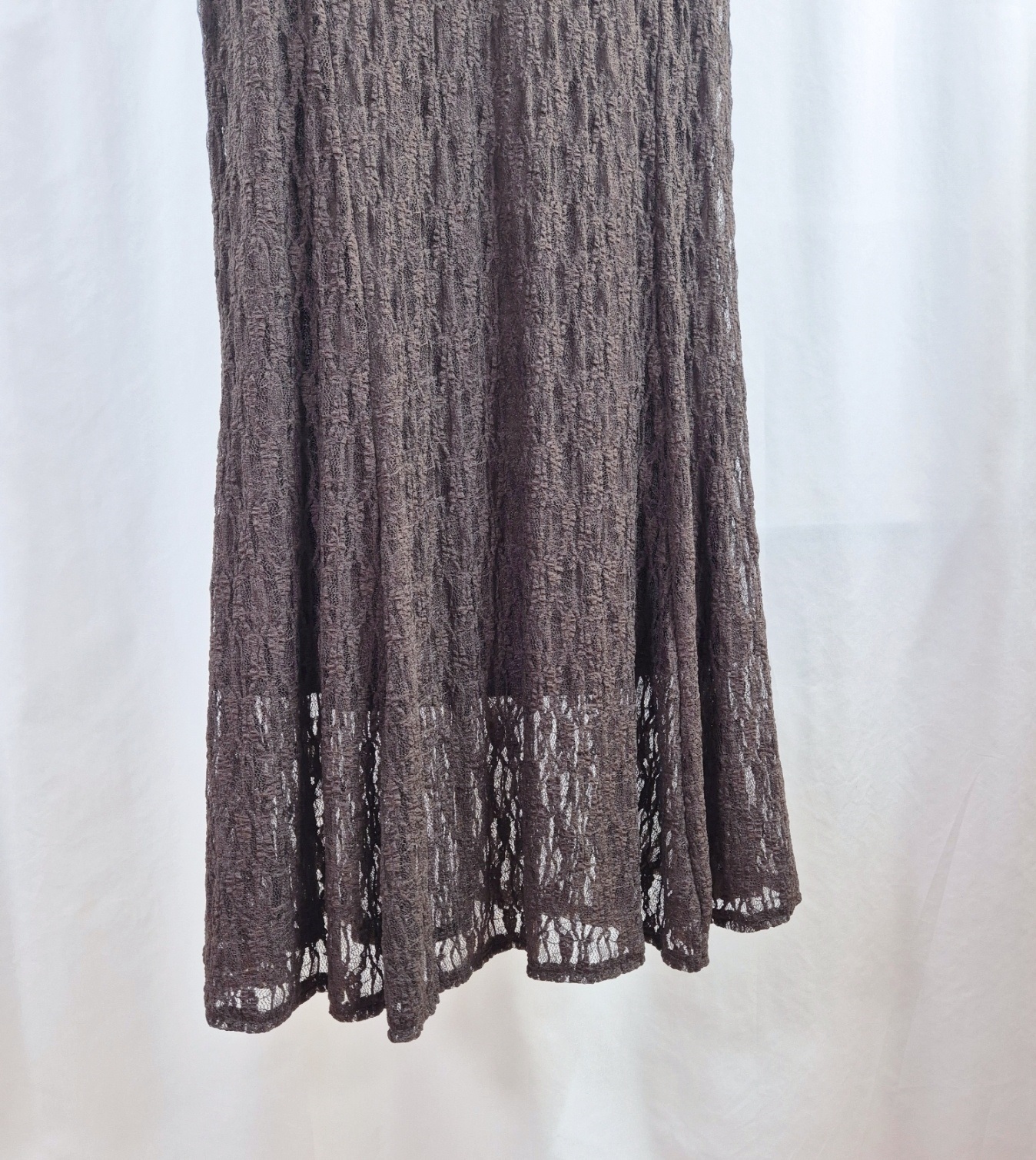 レースウエストゴムロングAラインスカート | 詳細画像9