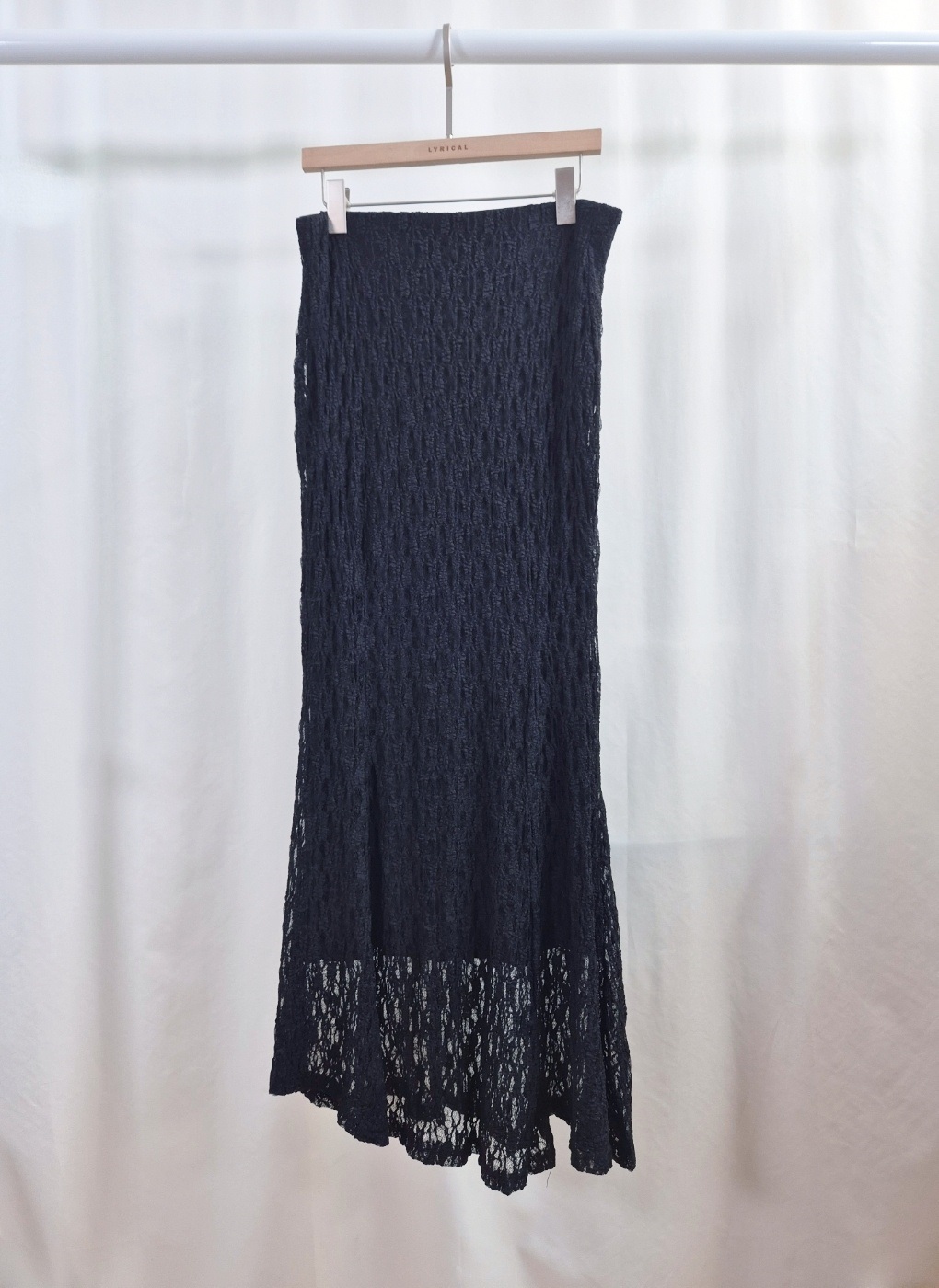 レースウエストゴムロングAラインスカート | 詳細画像6