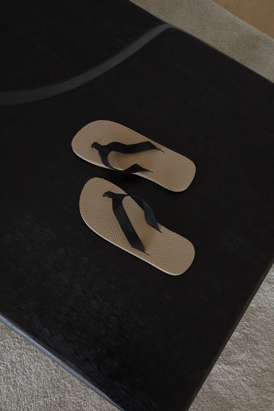 レザー調ストラップ無地トングサンダル春夏秋 | 詳細画像1