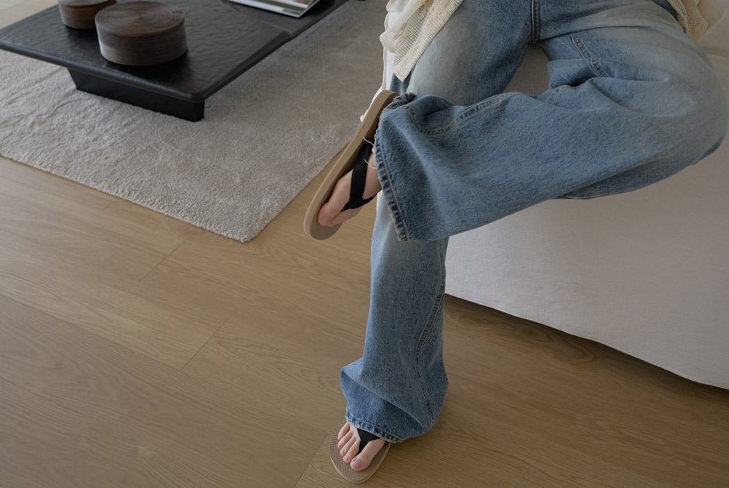 レザー調ストラップ無地トングサンダル春夏秋 | 詳細画像7