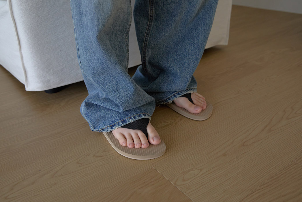 レザー調ストラップ無地トングサンダル春夏秋 | 詳細画像8