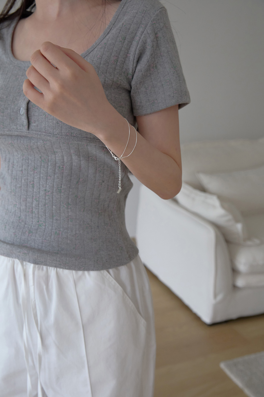 ベーシック無地ブレスレットオールシーズン | 詳細画像5