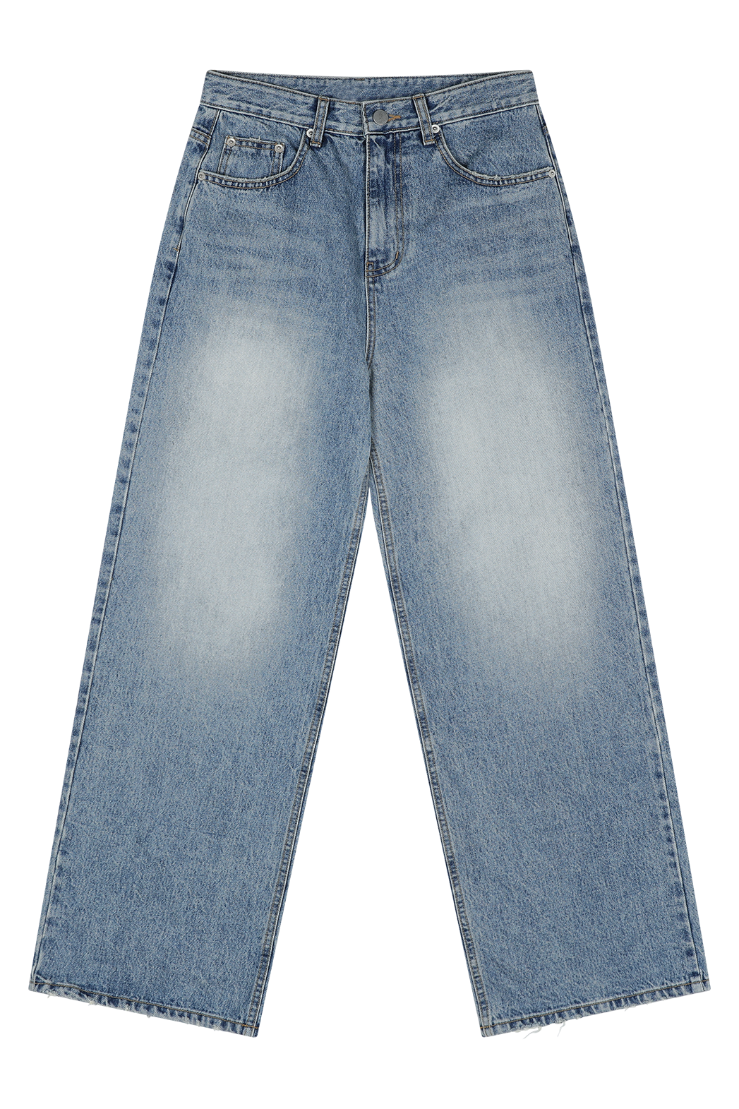 コットンウォッシングビンテージワイド無地デニムパンツオールシーズン | 詳細画像25