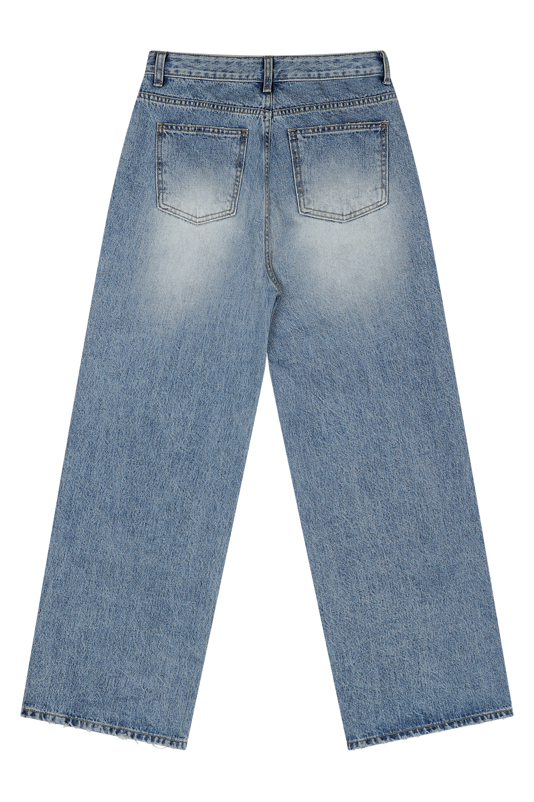 コットンウォッシングビンテージワイド無地デニムパンツオールシーズン | 詳細画像26