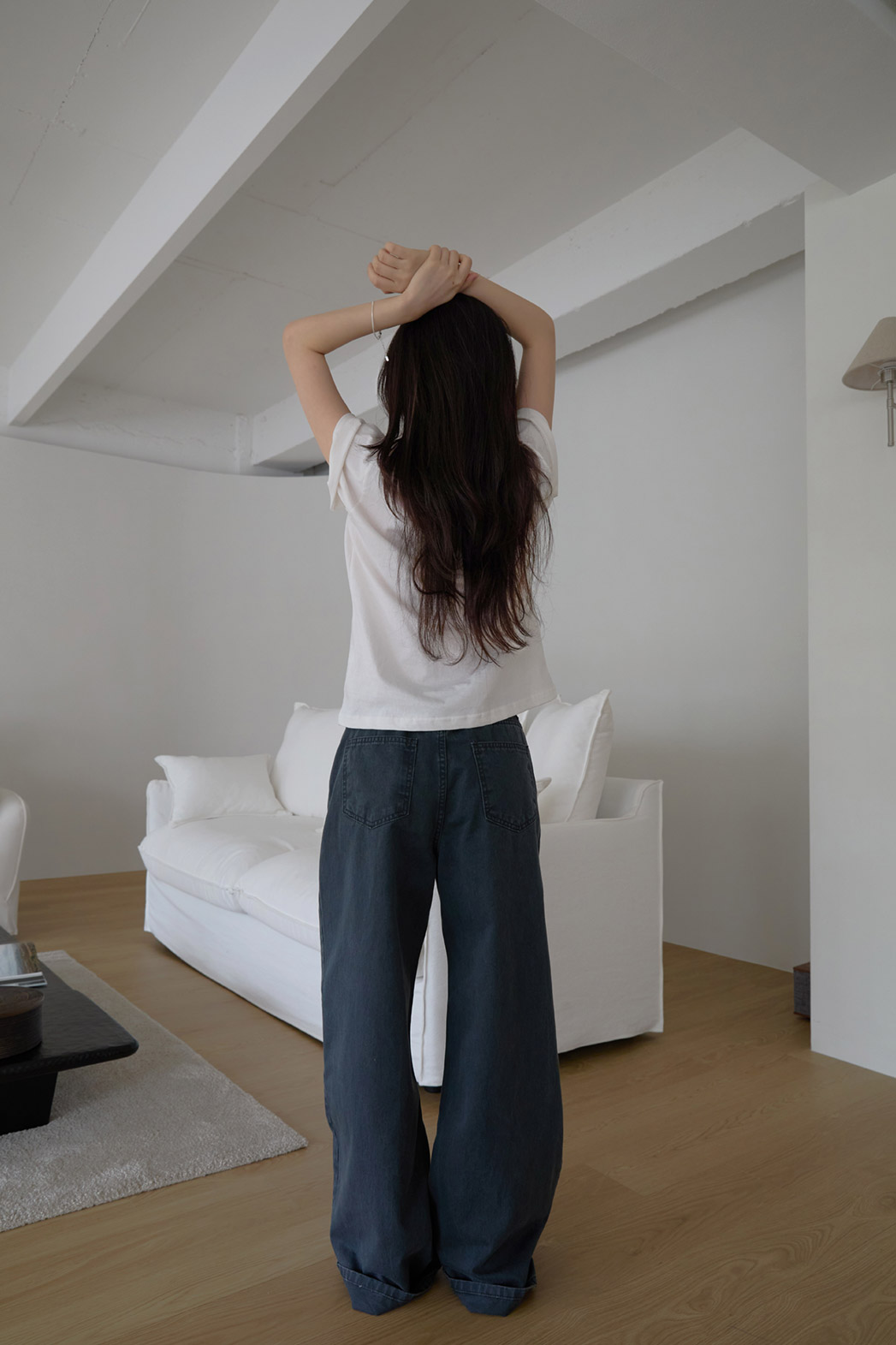 コットンウォッシングポケットワイド無地パンツオールシーズン | 詳細画像16