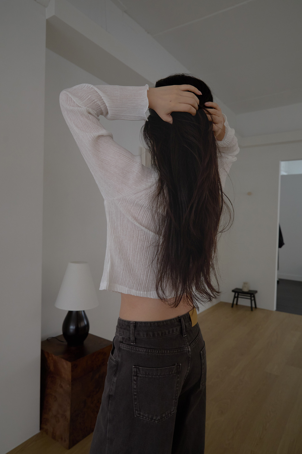 コットンベーシックワイド無地パンツオールシーズン | 詳細画像21