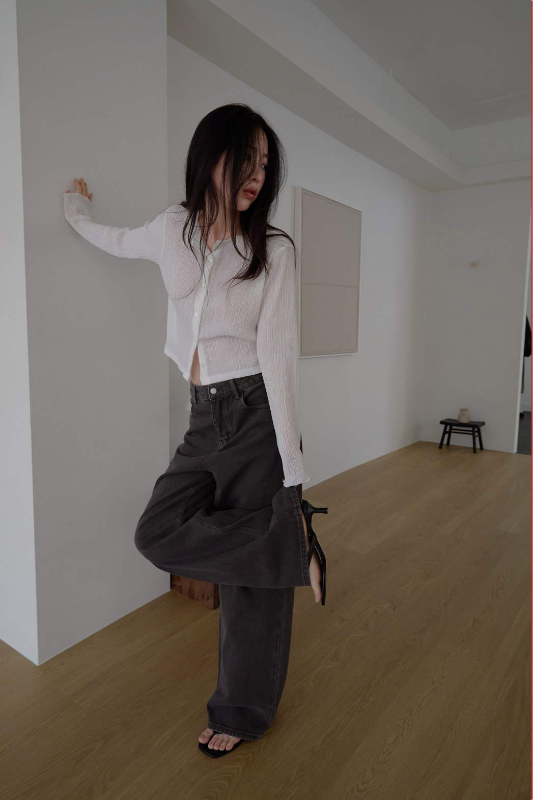 コットンベーシックワイド無地パンツオールシーズン | 詳細画像22