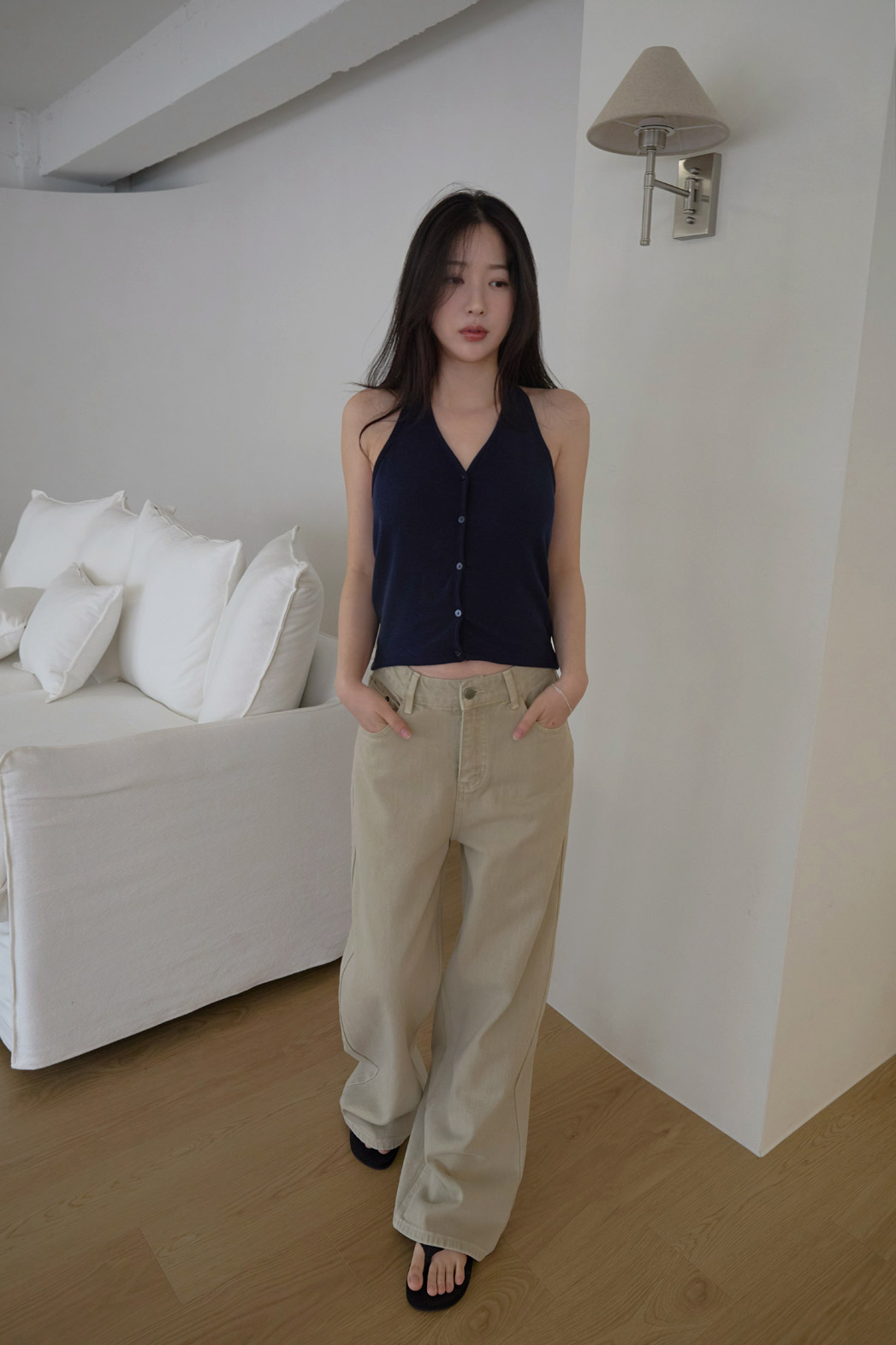 コットンベーシックワイド無地パンツオールシーズン | 詳細画像26