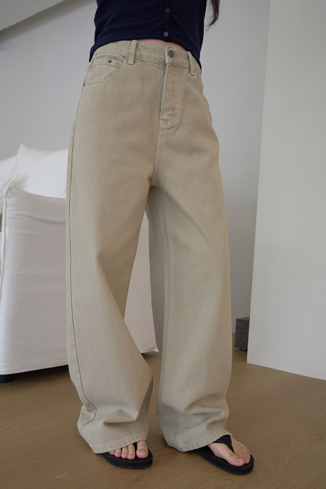 コットンベーシックワイド無地パンツオールシーズン | 詳細画像30