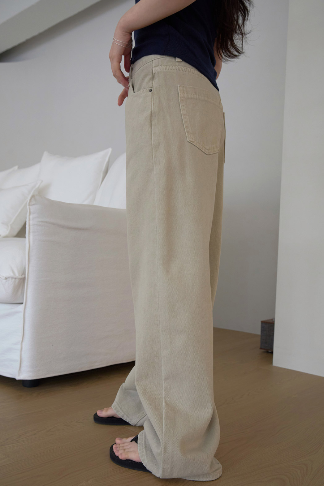 コットンベーシックワイド無地パンツオールシーズン | 詳細画像31