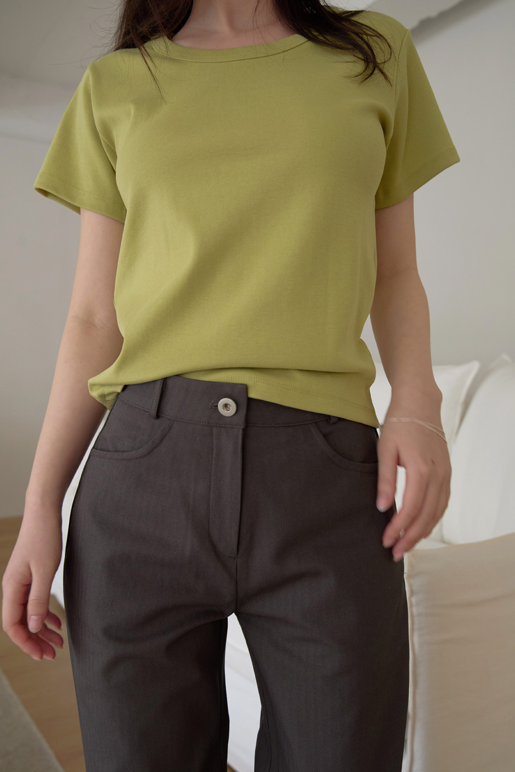 コットンポケットベーシックブーツカットストライプパンツオールシーズン | 詳細画像30