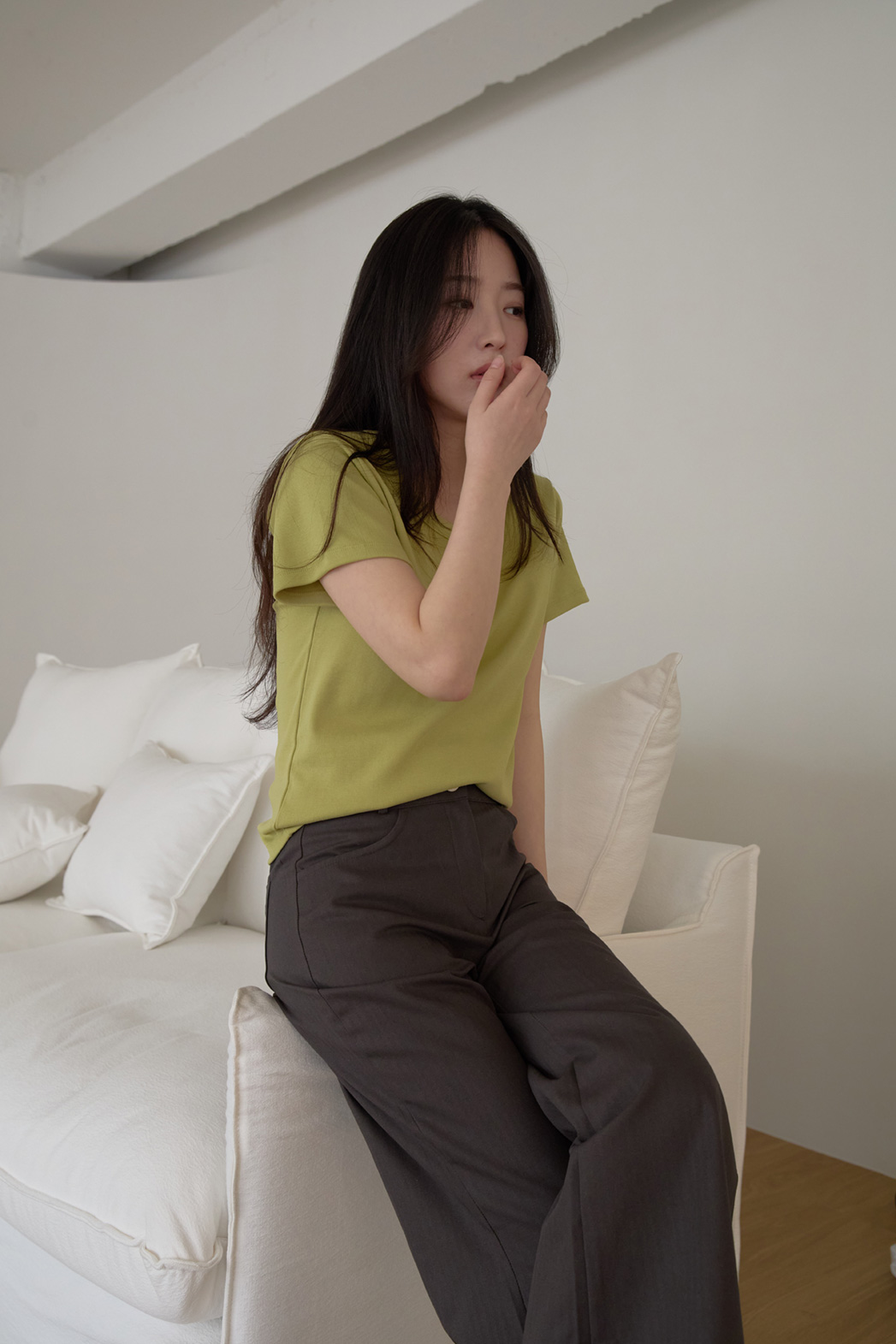 コットンポケットベーシックブーツカットストライプパンツオールシーズン | 詳細画像33