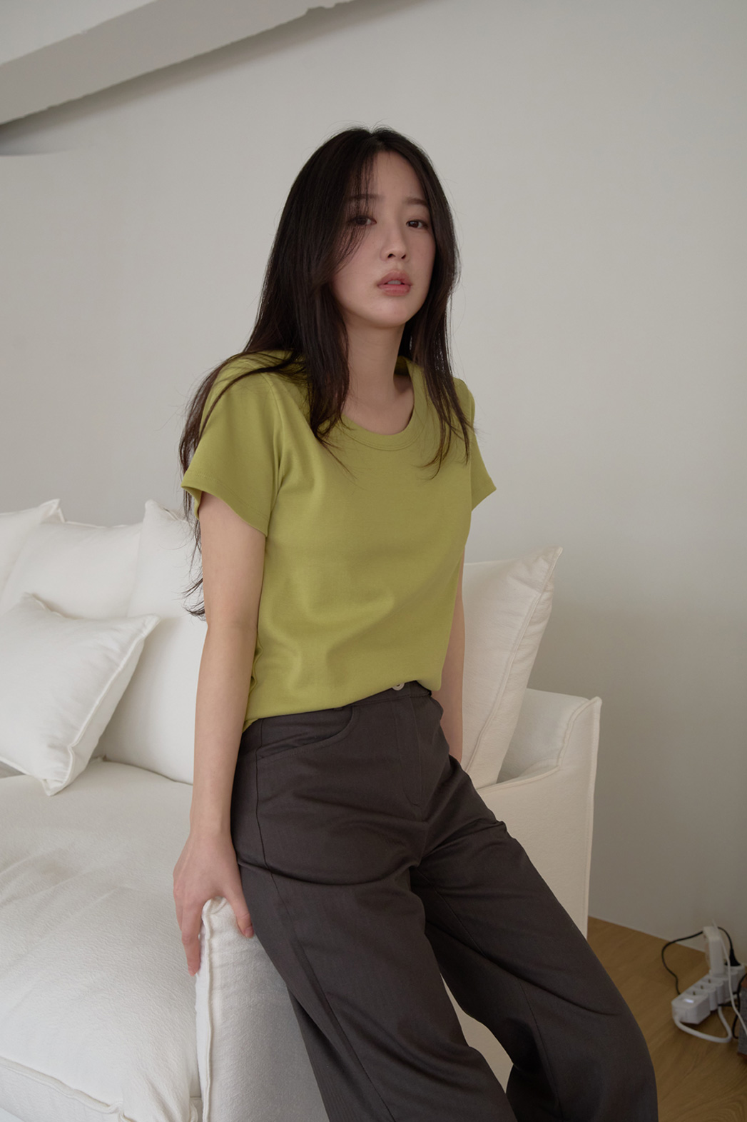 コットンポケットベーシックブーツカットストライプパンツオールシーズン | 詳細画像37