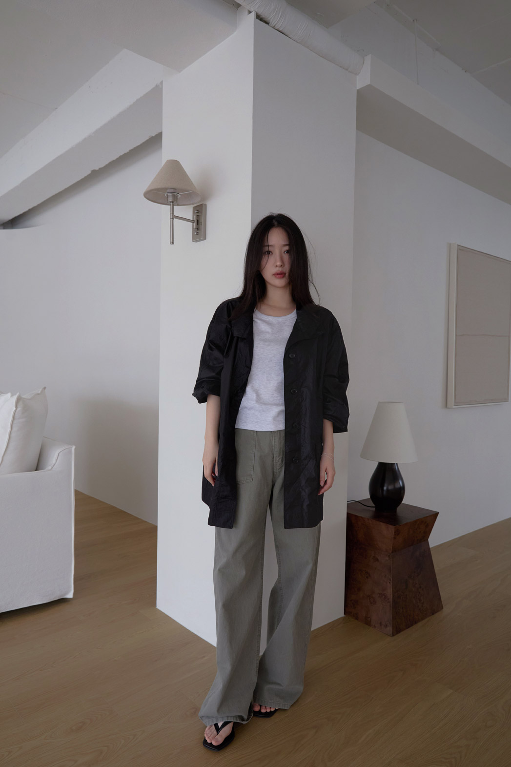 コットンUネックベーシック半袖無地Tシャツオールシーズン | 詳細画像12