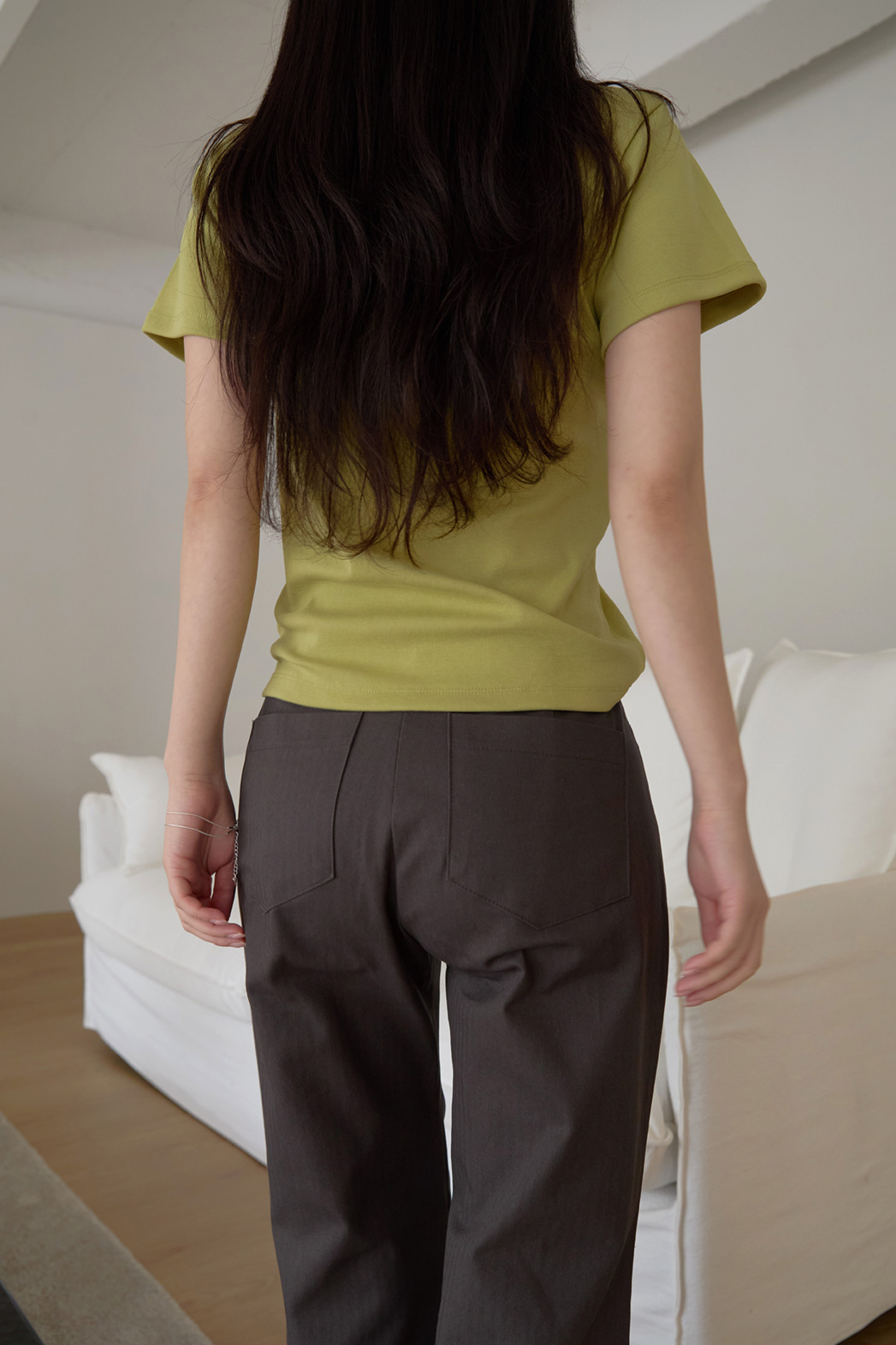 コットンUネックベーシック半袖無地Tシャツオールシーズン | 詳細画像27