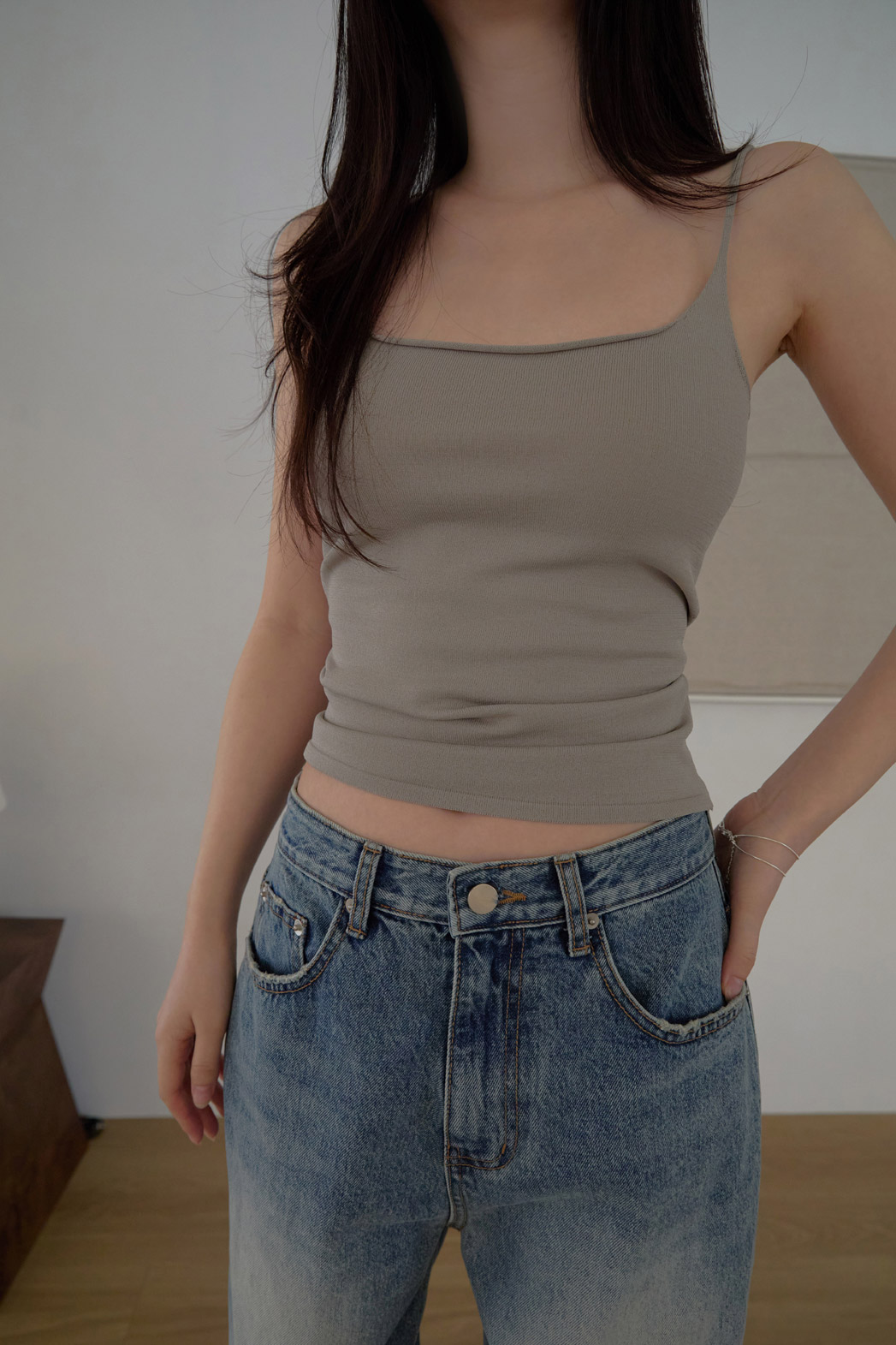 ナイロンUネックスリム無地ニットオールシーズン | 詳細画像6