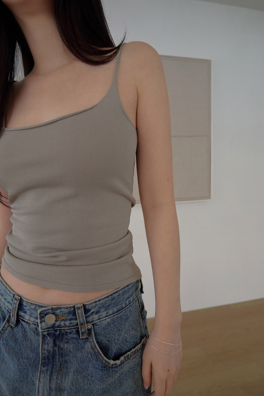 ナイロンUネックスリム無地ニットオールシーズン | 詳細画像7