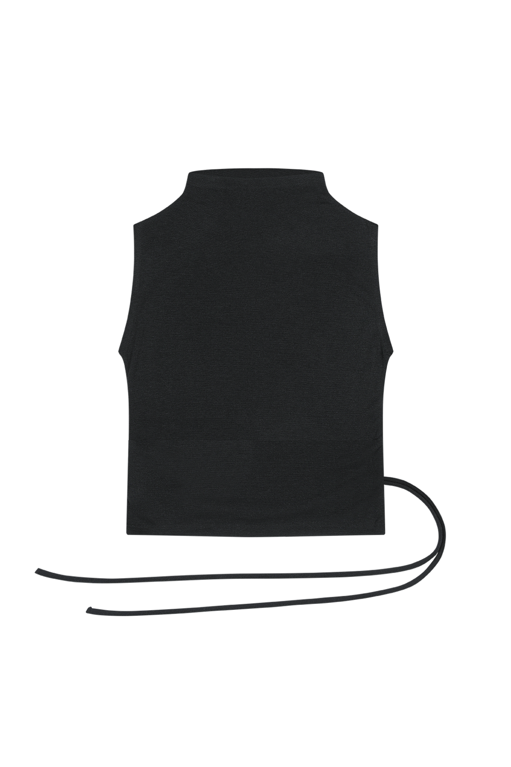 ベルベットストレッチベロアストラップハイネックスリム無地ノースリーブオールシーズン | 詳細画像18