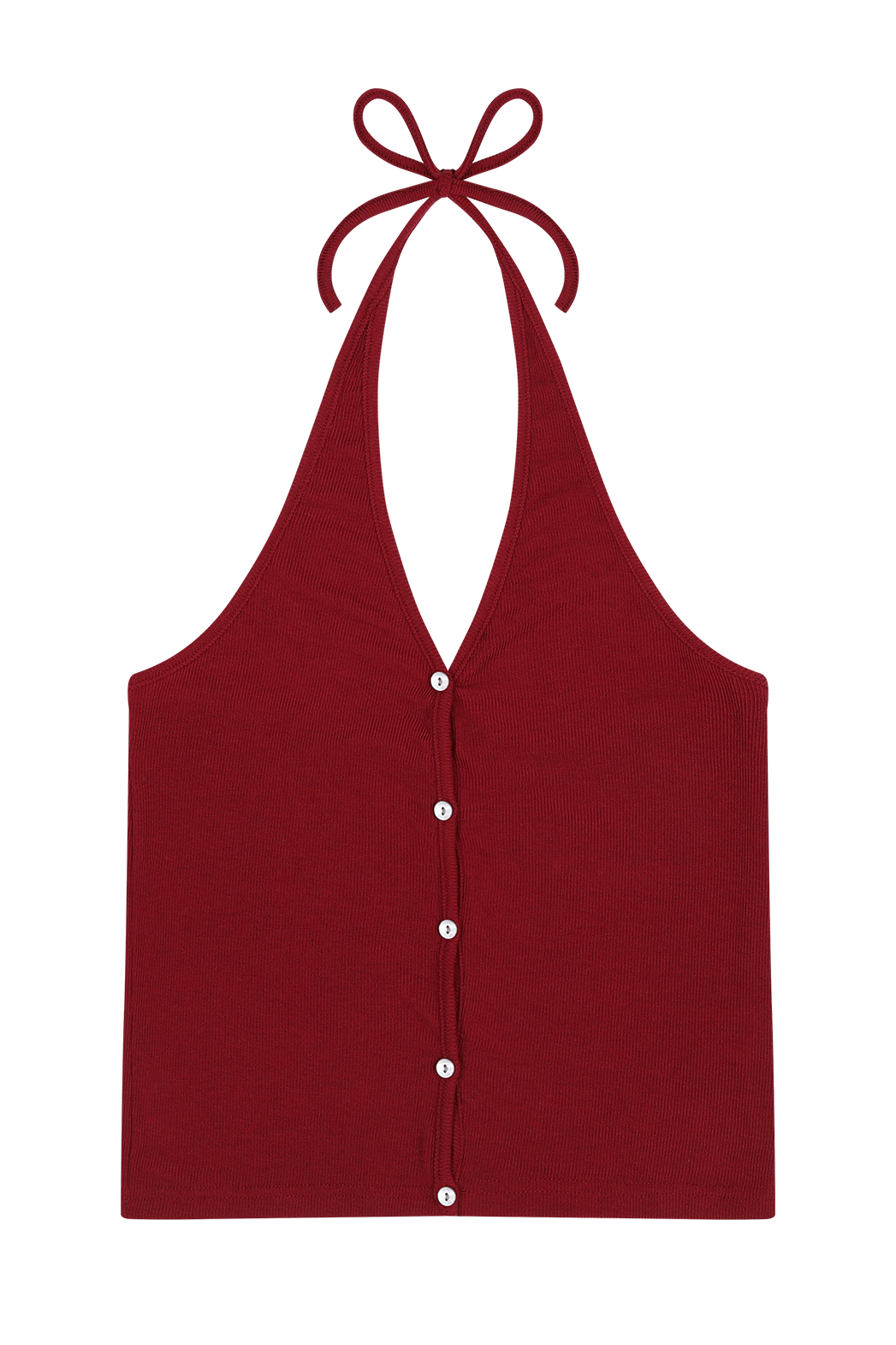 ベルベットストレッチベロアリネン混ボタンホルターネックベーシック無地ノースリーブオールシーズン | 詳細画像12