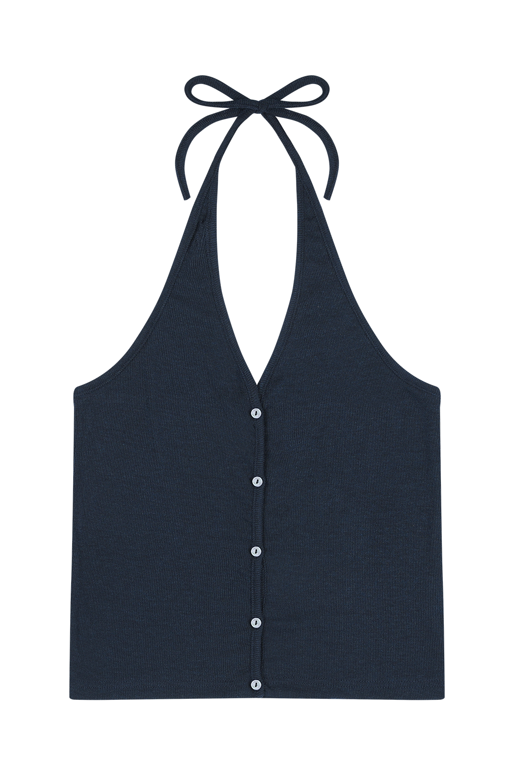 ベルベットストレッチベロアリネン混ボタンホルターネックベーシック無地ノースリーブオールシーズン | 詳細画像13