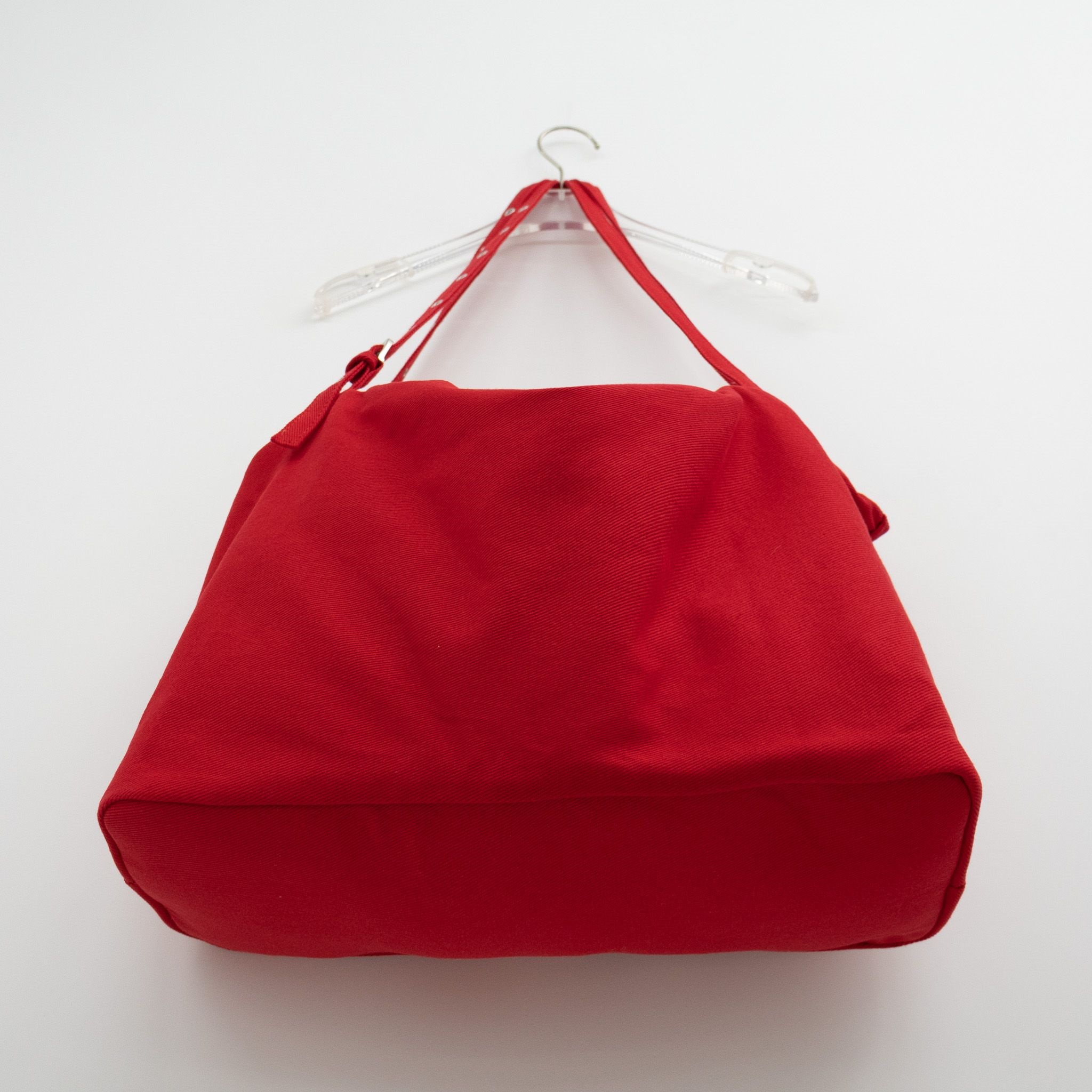 デニムジップアップベルトポケットビッグ無地ショルダーバッグ | 詳細画像18