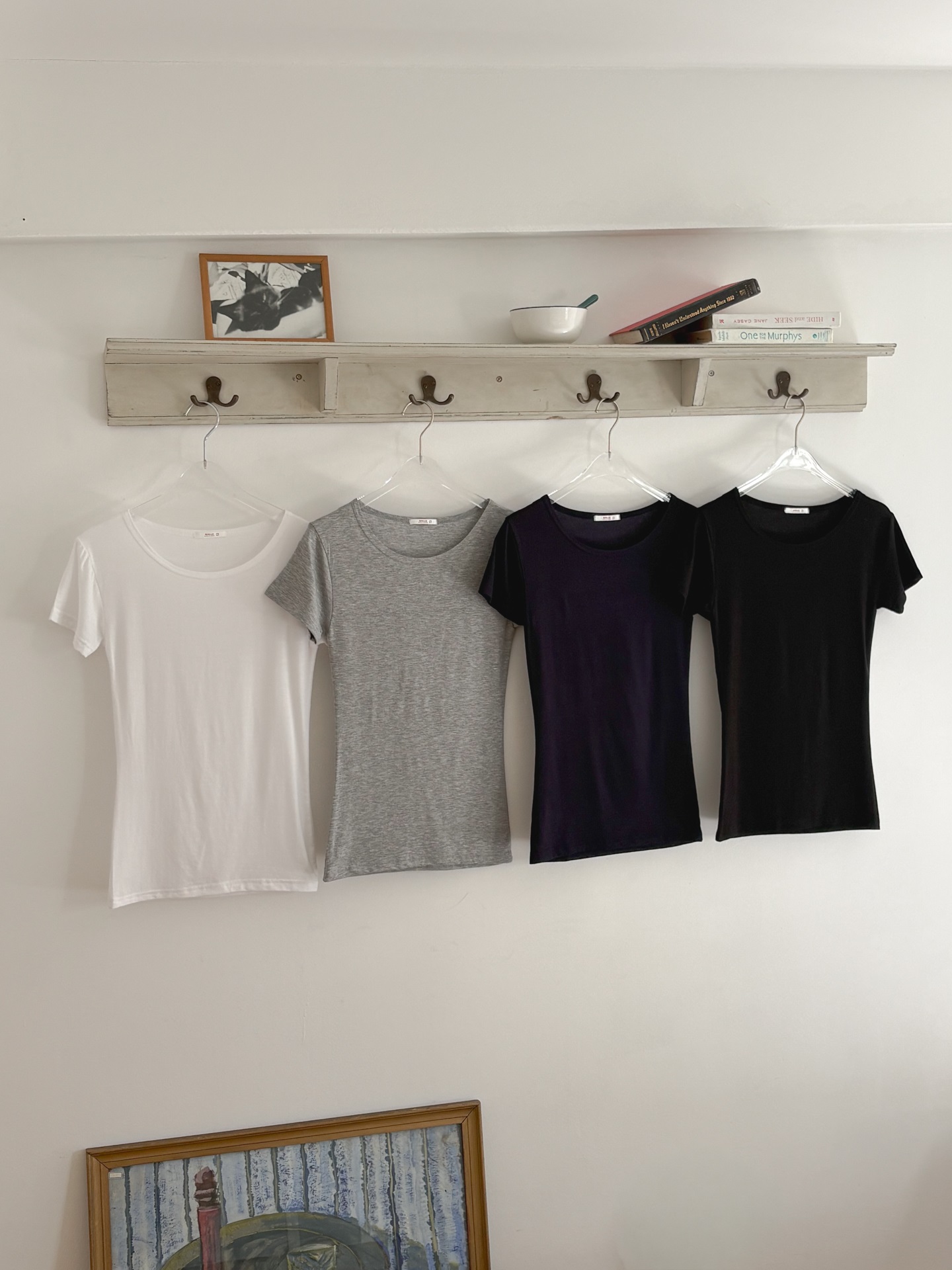 ラウンドネックスリム半袖無地Tシャツ | 詳細画像16