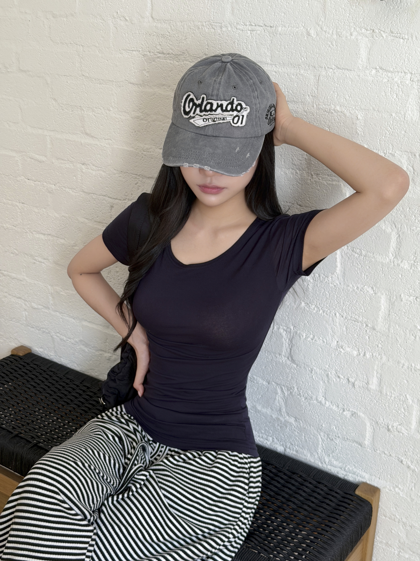 ラウンドネックスリム半袖無地Tシャツ | 詳細画像11