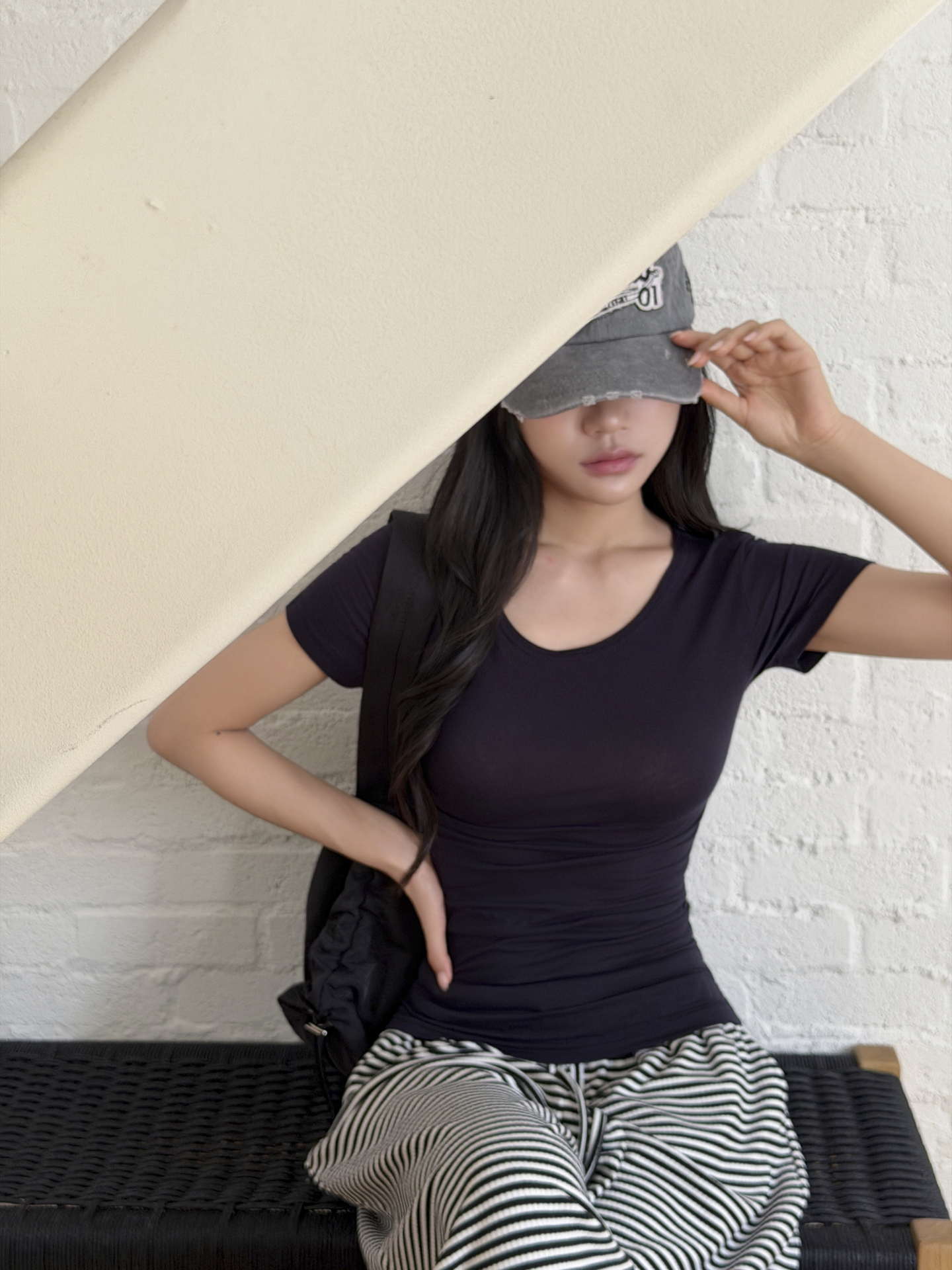 ラウンドネックスリム半袖無地Tシャツ | 詳細画像13