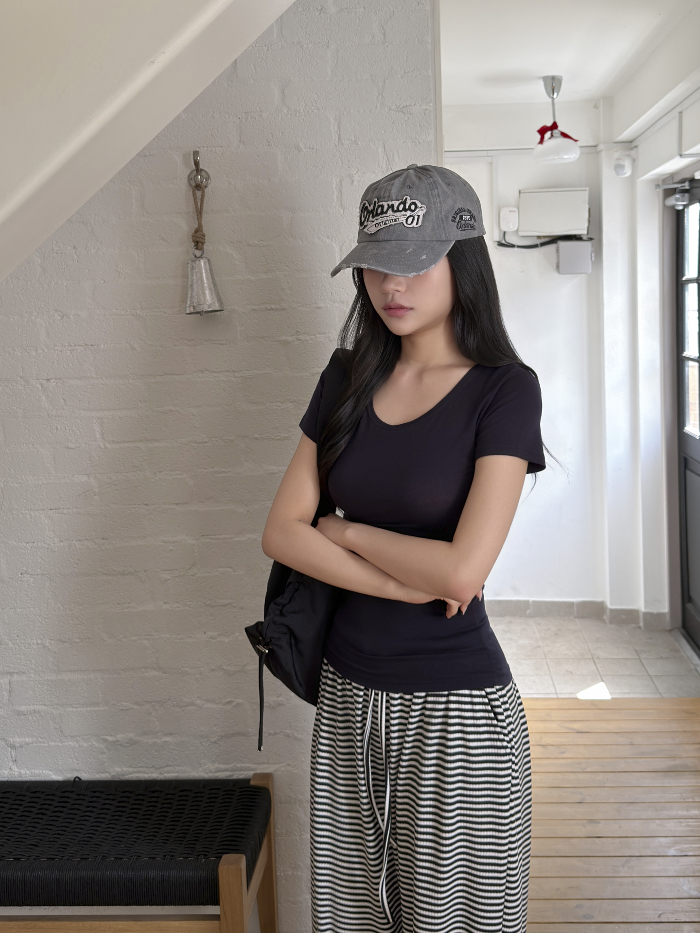 ラウンドネックスリム半袖無地Tシャツ | 詳細画像14