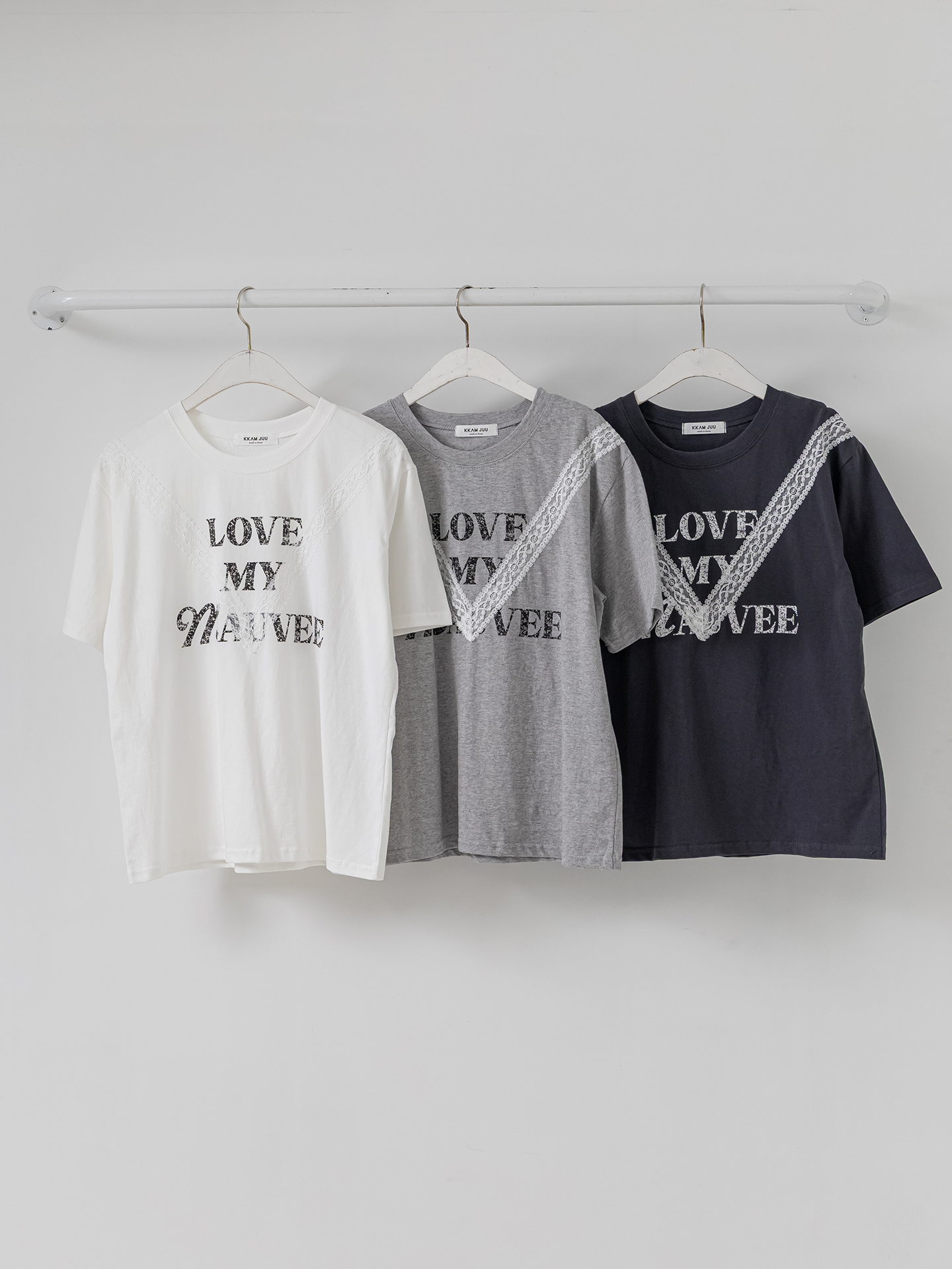 ラウンドネック半袖レタリングレースTシャツ | 詳細画像32