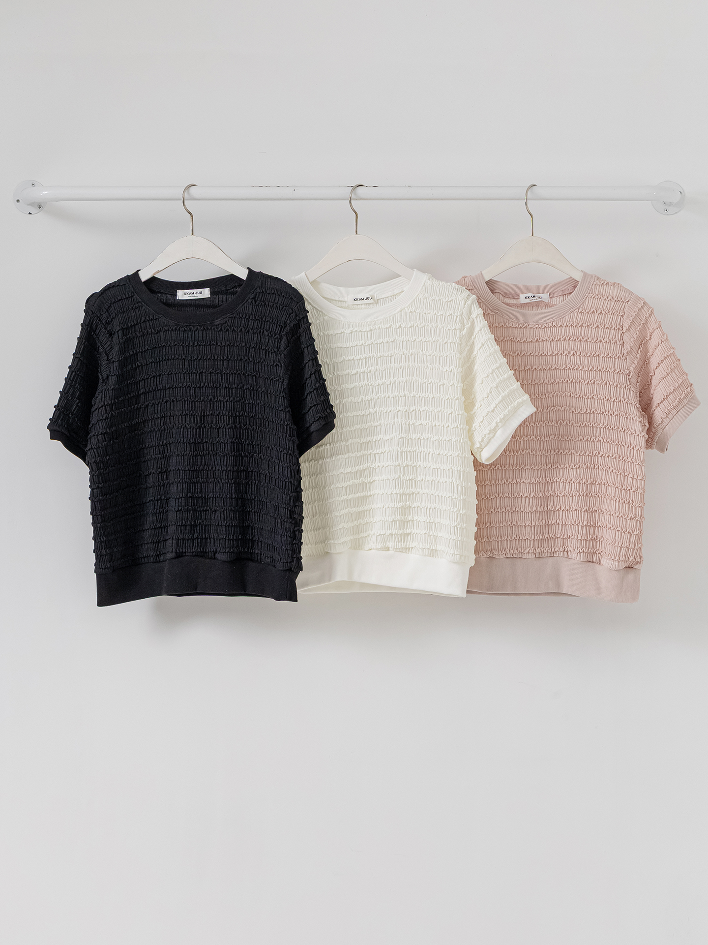 ラウンドネックシャーリングルーズ半袖ブラウス | 詳細画像32