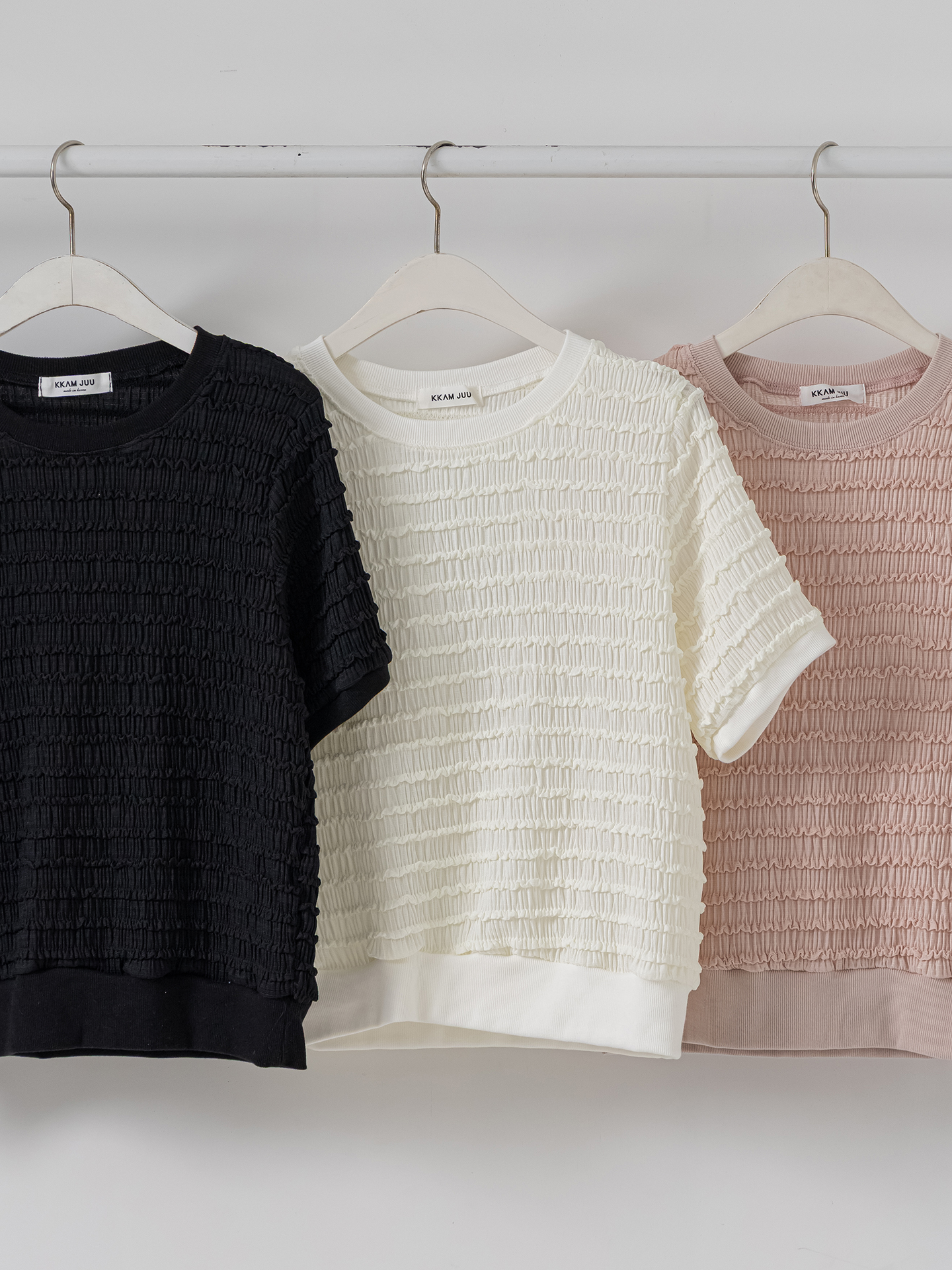 ラウンドネックシャーリングルーズ半袖ブラウス | 詳細画像33