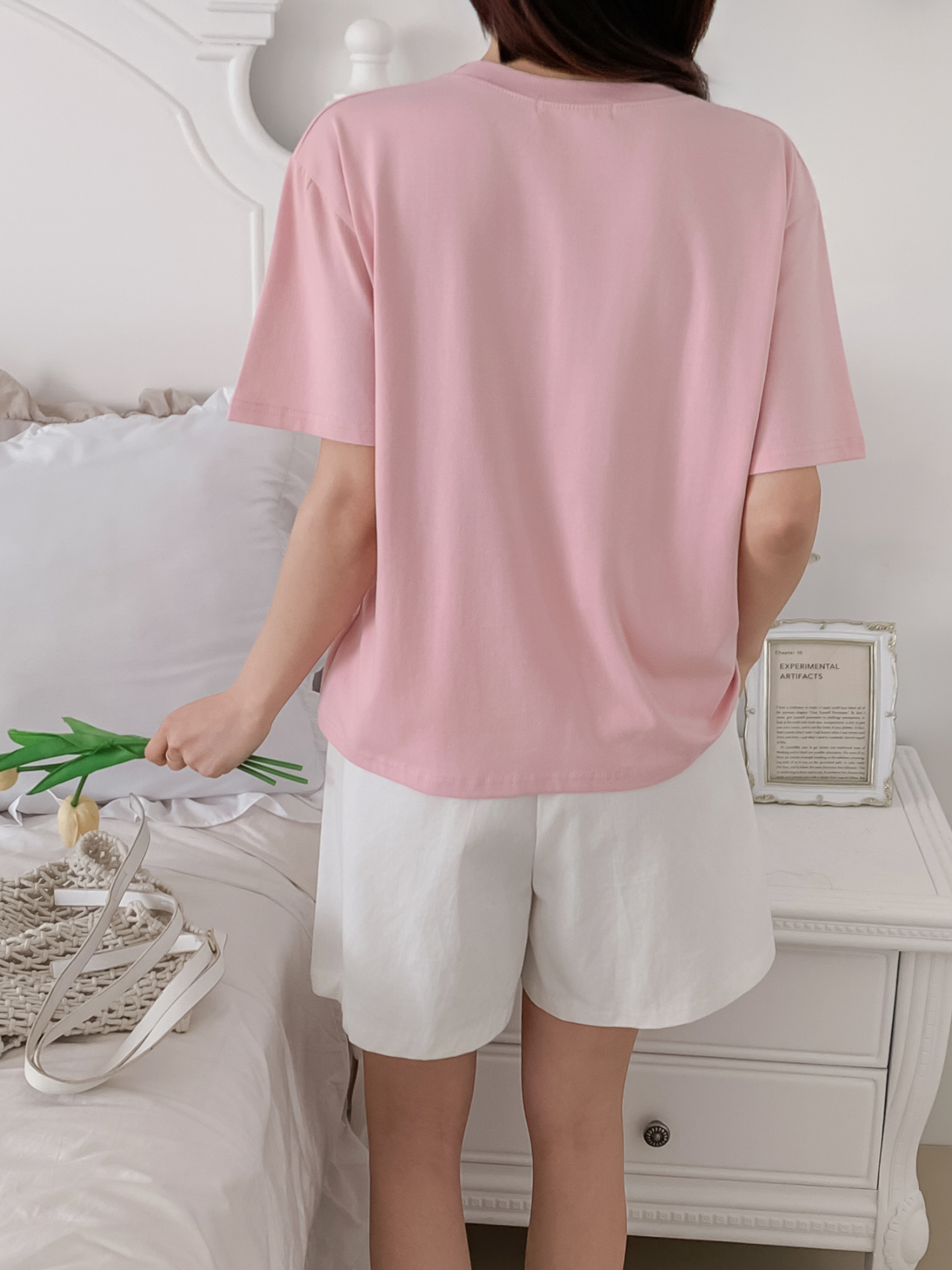 ラウンドネック半袖レタリングTシャツ | 詳細画像20